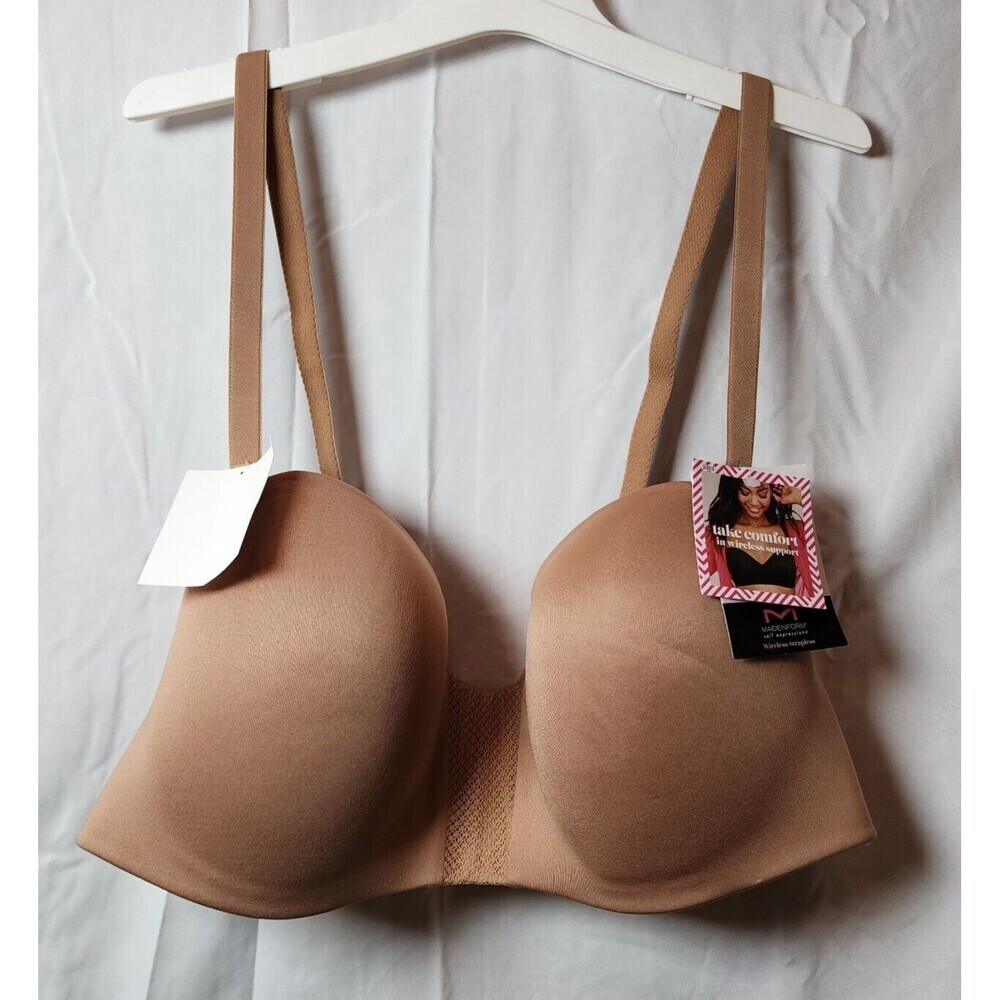 New Maidenform Women's Brown Wireless Lightly Line Bra Adjustable Straps 34D